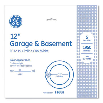 GE T9 Circline Garage And Basement Fluorescent Bulb, 22 W freeshipping - TVN Wholesale